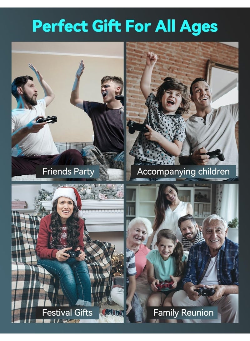 جهاز ألعاب فيديو كلاسيكي بدقة 4K HD، بسعة 64 جيجابايت، مزود بوحدتي تحكم لاسلكيتين بتردد 2.4 جيجا هرتز، سهل الاستخدام، يعمل بمجرد التوصيل، مع العديد من الألعاب الكلاسيكية المدمجة. - Image 5